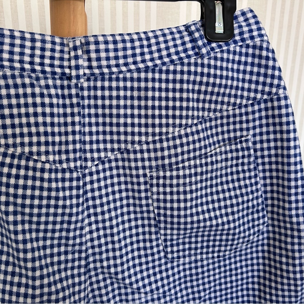 Vintage Pacer Blue and White Gingham Women's Shorts Size 16 High Waist - Picture 7 of 8